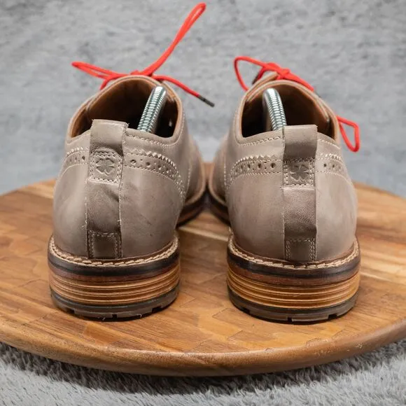 Lucky Men's Hudson Cement Leather &amp; Canvas Wingtip Shoes US Size 11.5 M