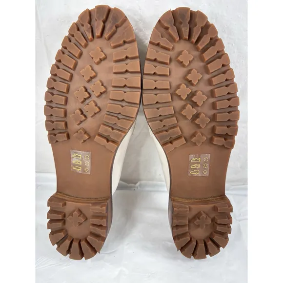 Madewell Corrine Lug slide Lugsole Leather Loafer Shoes Mules Cream Size 8