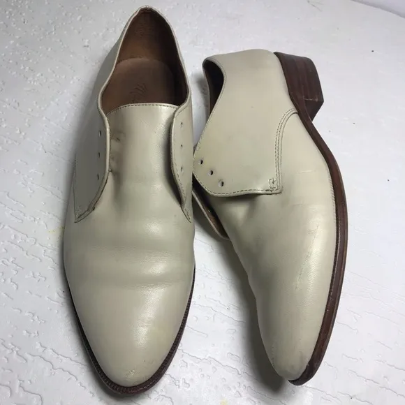 Madewell leather shoes flat loafers  lace up