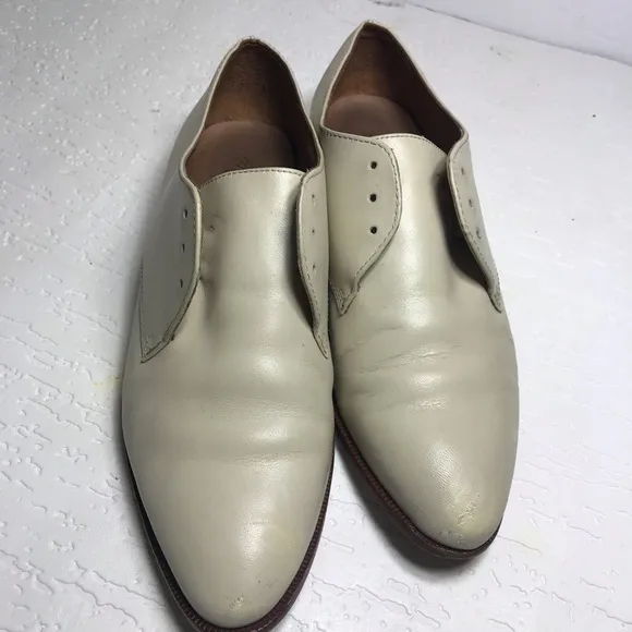 Madewell leather shoes flat loafers  lace up