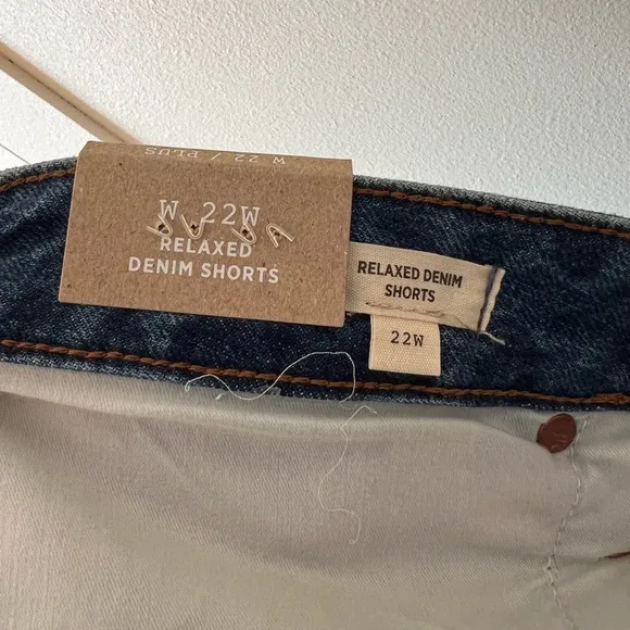 Madewell Relaxed Denim Women’s NWT Plus Size Jean‎ Shorts Size 22
