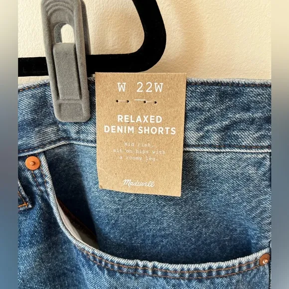 Madewell Relaxed Denim Women’s NWT Plus Size Jean‎ Shorts Size 22