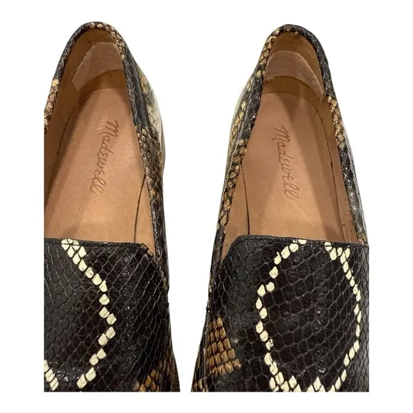 Madewell The Frances Loafer in Snake Embossed Leather size 7.5