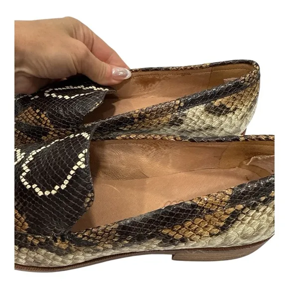 Madewell The Frances Loafer in Snake Embossed Leather size 7.5
