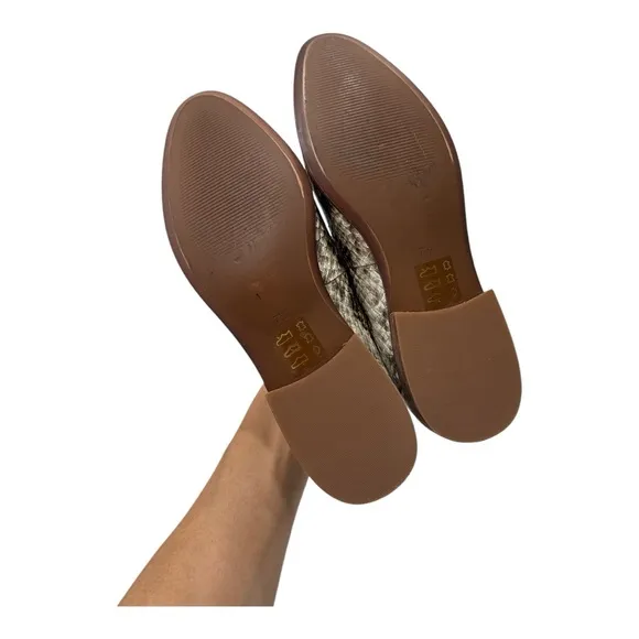 Madewell The Frances Loafer in Snake Embossed Leather size 7.5