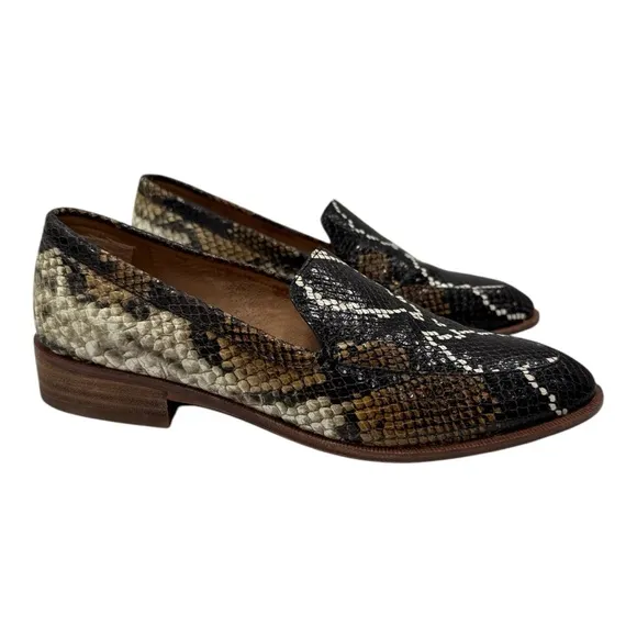 Madewell The Frances Loafer in Snake Embossed Leather size 7.5