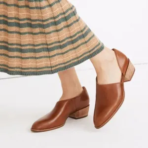 MADEWELL The Lucie Shoe Bootie in English Saddle Leather
