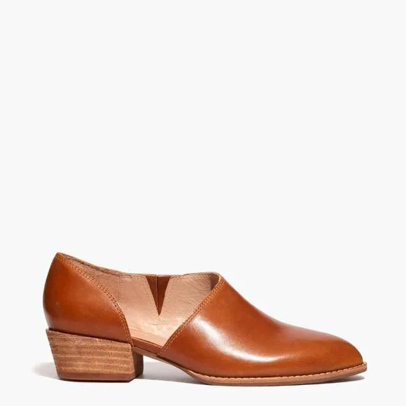 MADEWELL The Lucie Shoe Bootie in English Saddle Leather