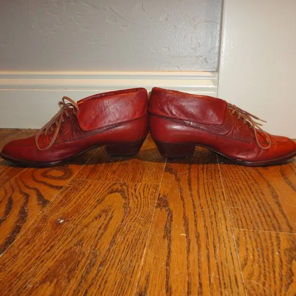 MADRAS for Romano Women's Soft Brown Leather Lace Up Heeled Oxford Size 36.5