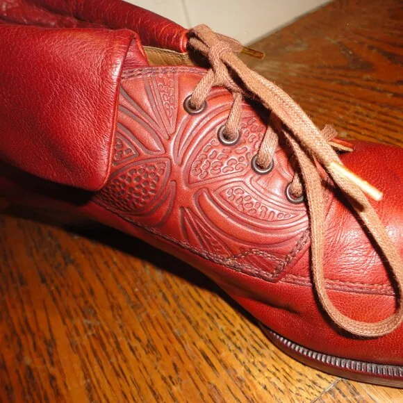 MADRAS for Romano Women's Soft Brown Leather Lace Up Heeled Oxford Size 36.5