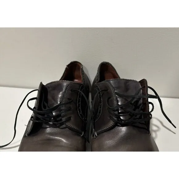 Magnanni men size 11 M lace up shoes cap toe oxford gray leather