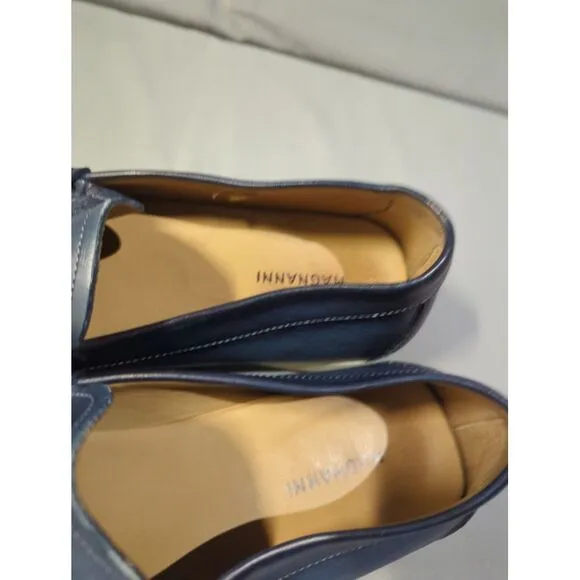 Magnanni Mens Alarico Blue Leather Loafers Shoes 21773 Made in Spain Size 10.5