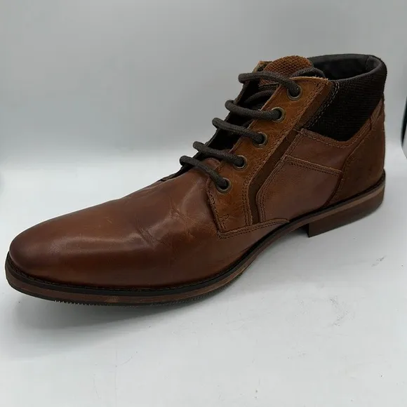 Manfield brown handcrafted lace-up men’s leather shoes, size 42 (8.5 US)