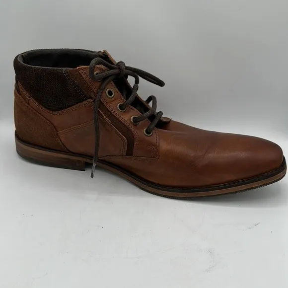 Manfield brown handcrafted lace-up men’s leather shoes, size 42 (8.5 US)