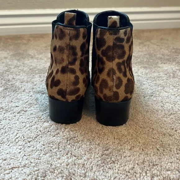 Marc Fisher Calf Hair Leopard Print Yaley Pointed Toe Booties