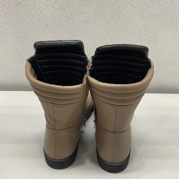 Marcella Women's Leather Fashion Boots Taupe Size 8 Journey Ankle Booties