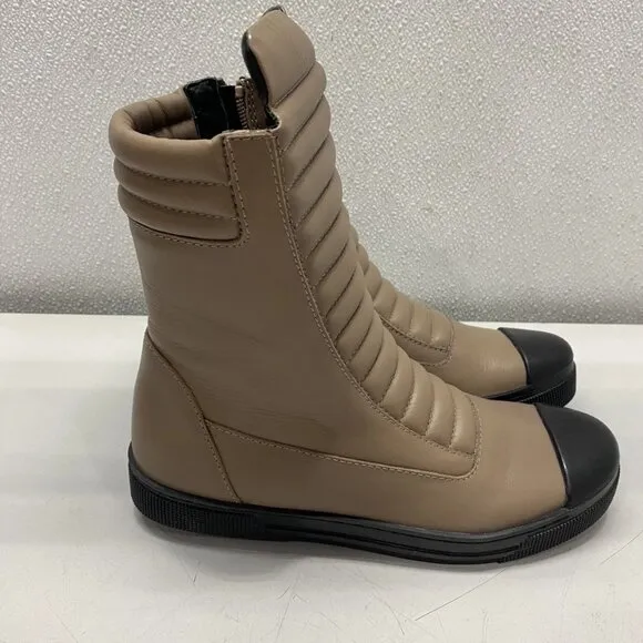 Marcella Women's Leather Fashion Boots Taupe Size 8 Journey Ankle Booties