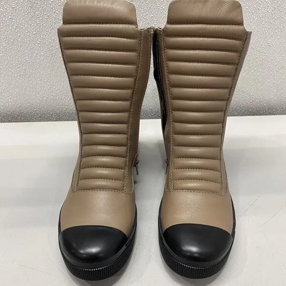 Marcella Women's Leather Fashion Boots Taupe Size 8 Journey Ankle Booties