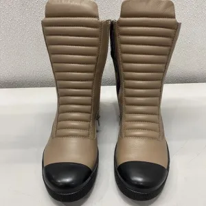 Marcella Women's Leather Fashion Boots Taupe Size 8 Journey Ankle Booties