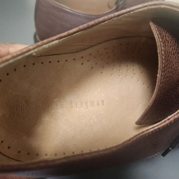 MARTIN DINGMAN - BROWN LEATHER TIE OXFORDS Shoes SIZE 9
