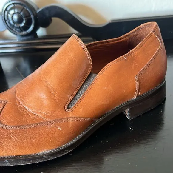 Massimo Matteo Firenze Cuoio (Hand Made In Italy) Brown Leather WINGTIP Shoes