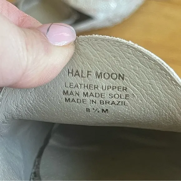 Matisse Women's Half Moon Leather Mule shoes clogs slides beige golden Sz 8.5