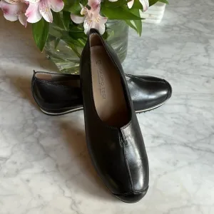 Mauro Teci handmade in Italy black leather shoes, size 37.5
