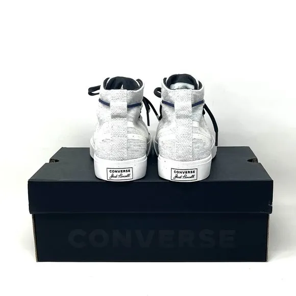 💖MEGA SALE💖Converse Jack Purcell Rally Mid White Gray Shoes Women  170947C