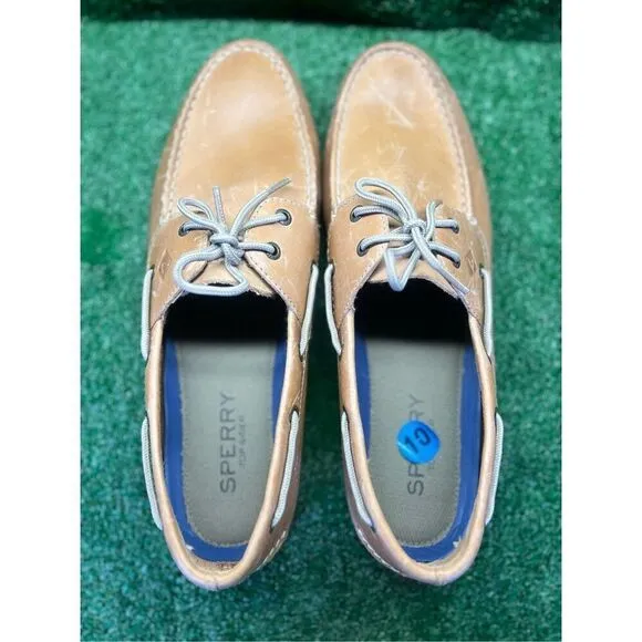 Men Sperry Top Slider Original Boat Shoe Sahara Tan Size 15M