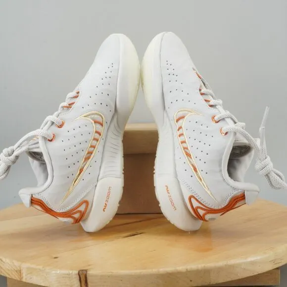 Mens 6 / Womens 7.5 - Nike Lebron XXI 21 Shoes Akoya Light Bone Campfire Orange