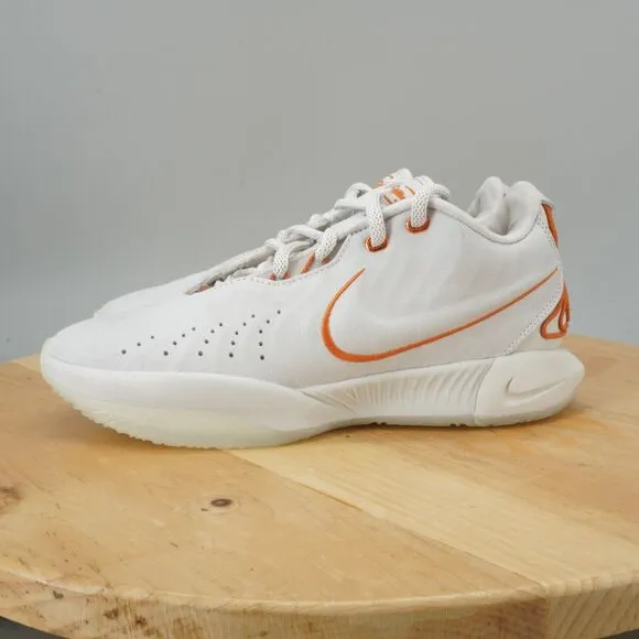 Mens 6 / Womens 7.5 - Nike Lebron XXI 21 Shoes Akoya Light Bone Campfire Orange