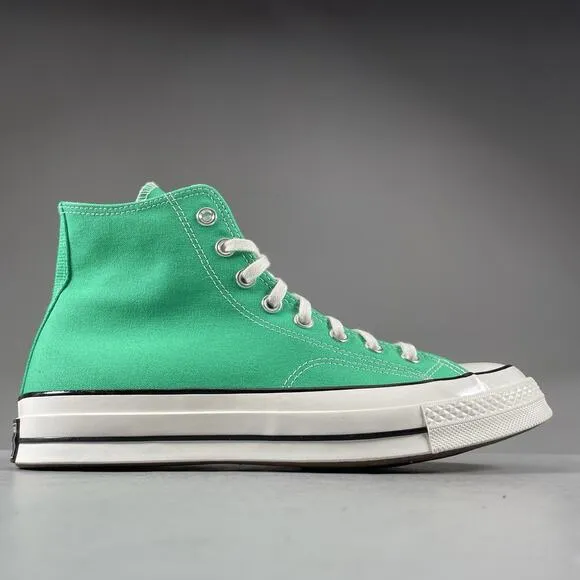 Mens 9 Womens 11 Converse Chuck 70 Hi Green Canvas Classic Casual Sneakers Shoes