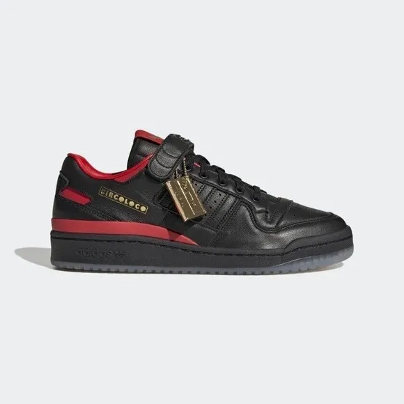 MEN'S Adidas Originals Forum Low x Circoloco Black Vivid Red HQ3618