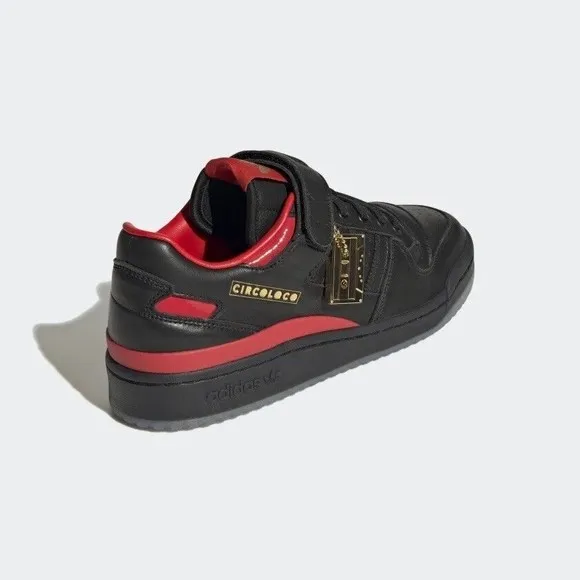 MEN'S Adidas Originals Forum Low x Circoloco Black Vivid Red HQ3618