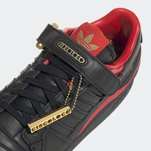 MEN'S Adidas Originals Forum Low x Circoloco Black Vivid Red HQ3618