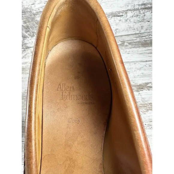 Men's Allen Edmonds 'Cody' Brown Woven Leather Kiltie Tassel Loafers Sz 11.5E