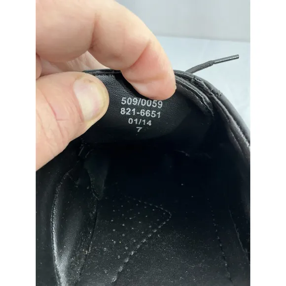 Men’s Bata Dress Oxford Shoes 7 Black Lace Up Square Toe NWOT