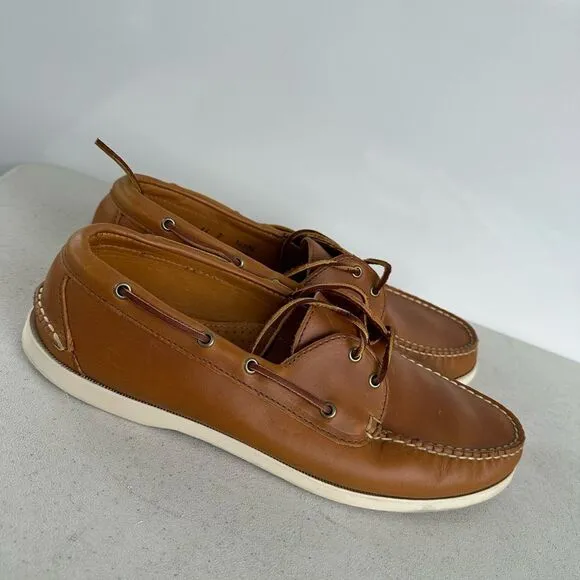 Men's Ben Silver Charleston Brown Boat Shoes Size 11D