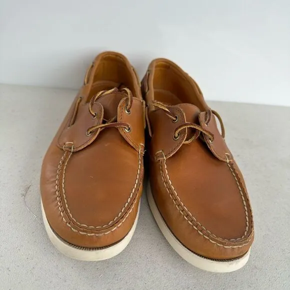 Men's Ben Silver Charleston Brown Boat Shoes Size 11D