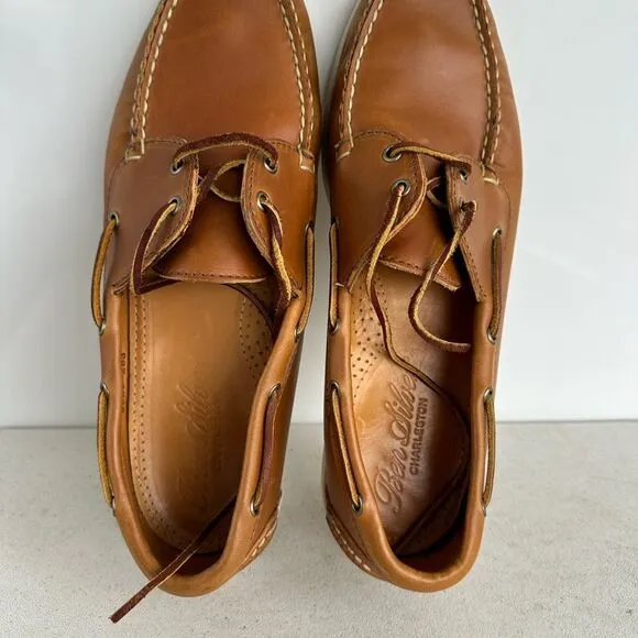 Men's Ben Silver Charleston Brown Boat Shoes Size 11D