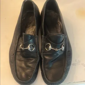 Men's Black Leather Gucci Loafers