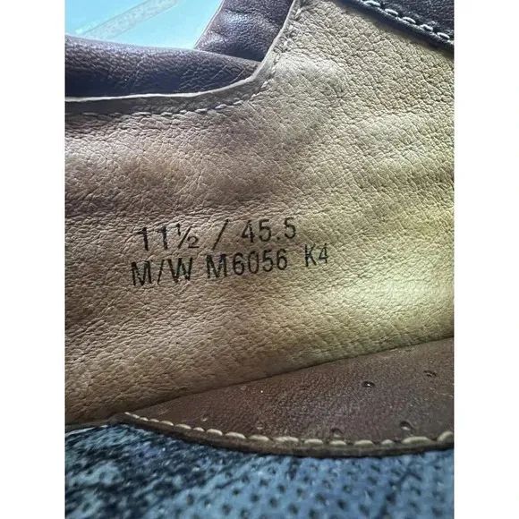 Men's Born Wayz Casual Lace Up Boat Shoes Size 11.5 M/W Brown Leather Seersucker