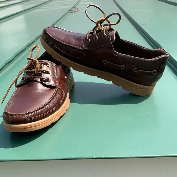 Men’s Hotter Ortholite leather lace up boat shoes