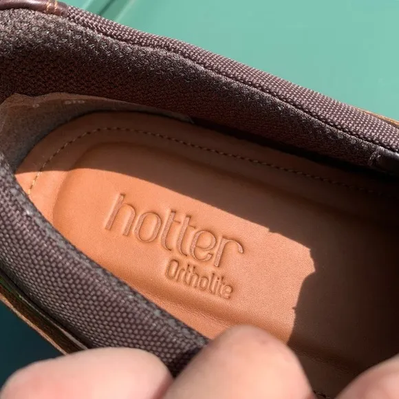 Men’s Hotter Ortholite leather lace up boat shoes