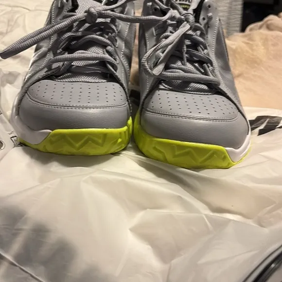 Men's Nike Air Vapor Ace Grey and Yellow Tennis Shoes - Size 12