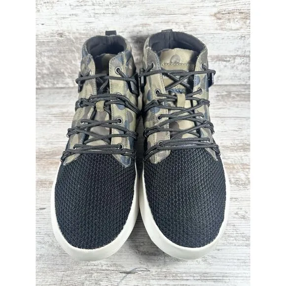 Men's Pajar Canada Exo Light Lace-Up Black/Green Camo Sneakers Sz 13