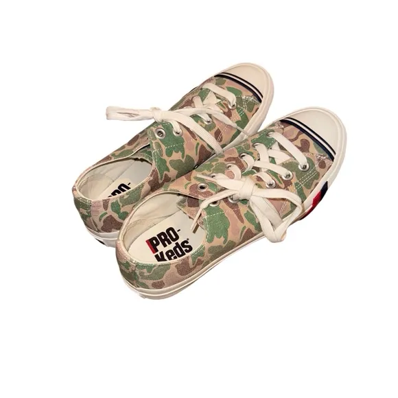 Men's Pro-Keds Sneakers, Size 7 Green Camo
