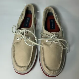 Men's Rockport leather light beige boat shoes
