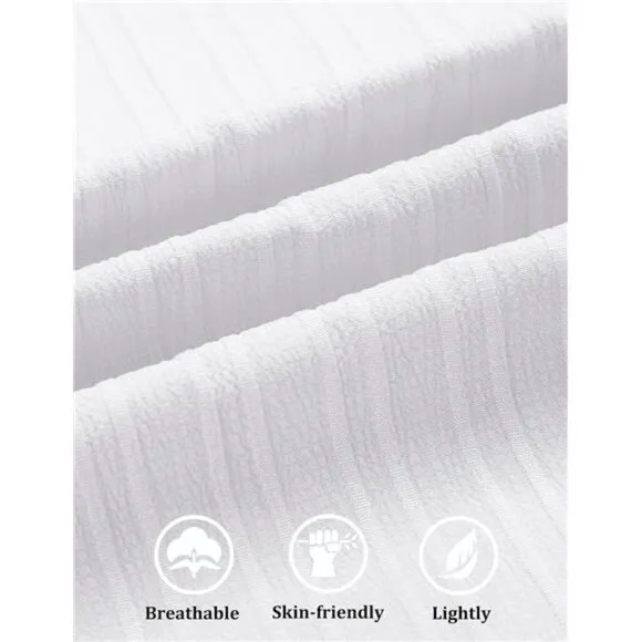 Mens Shirts Short Sleeve Button Down White