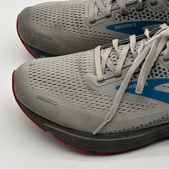 Men's Size 12 Brooks Ghost 14 Gray Blue Red Running Shoes